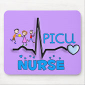 PICU-zuster Gifts-QRS Segment en Kinder ontwerp Muismat (Voorkant)