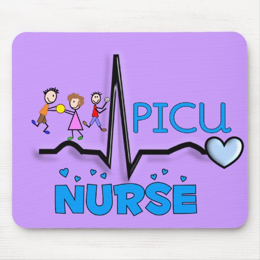 PICU-zuster Gifts-QRS Segment en Kinder ontwerp Muismat (Voorkant)