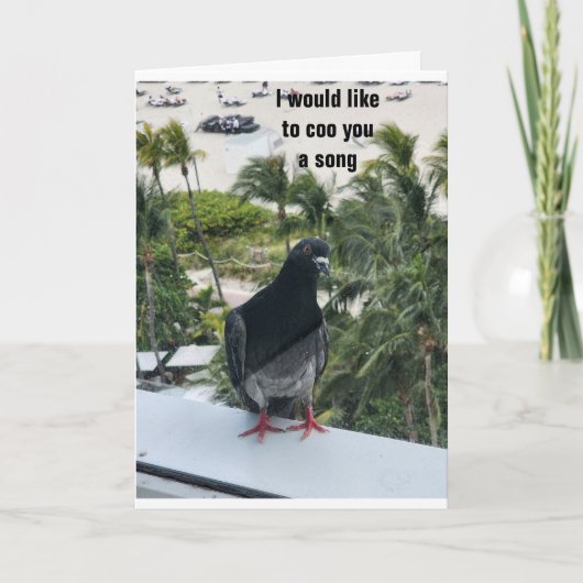 PIDGEON COOING *FIJNE VERJAARDAG* VOOR JOU! KAART (Voorkant)