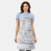 Pidgy en Nova Tea - Kleur Apron Schort (Gedragen)