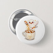 pidgy's coffee glitter v1  ronde button 5,7 cm (Voorkant /achterkant)