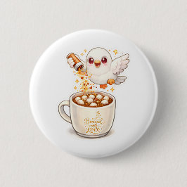 pidgy's koffie glitters v1 ronde button 5,7 cm