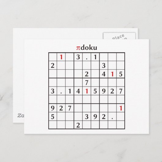 pidoku briefkaart (Voorkant / Achterkant)