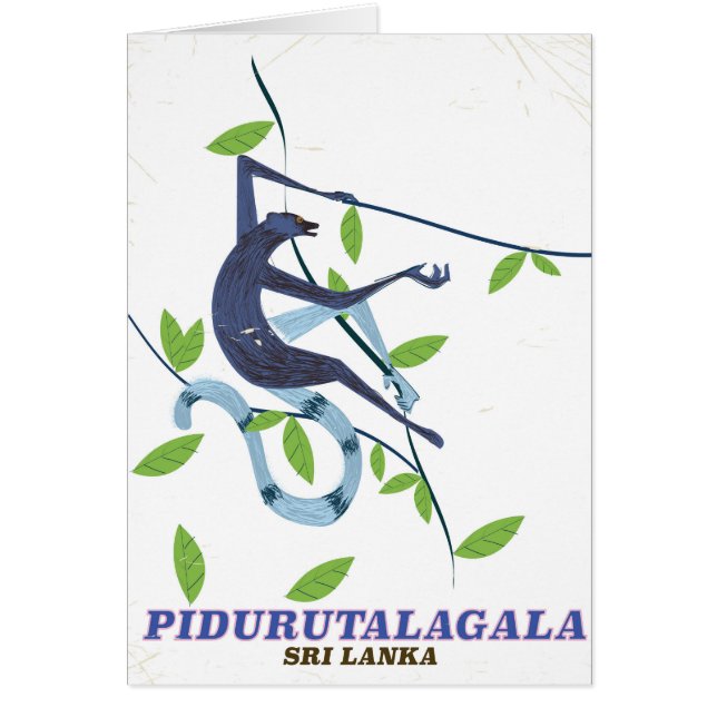 Pidurutalagala Sri Lanka reisposter. (Voorkant)