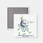 Pidurutalagala Sri Lanka reisposter. Magneet (Voorkant / Achterkant)