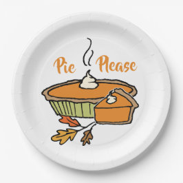 Pie alsjeblieft | Pumpkin Pie | Thanksgiving Vakan Papieren Bordje