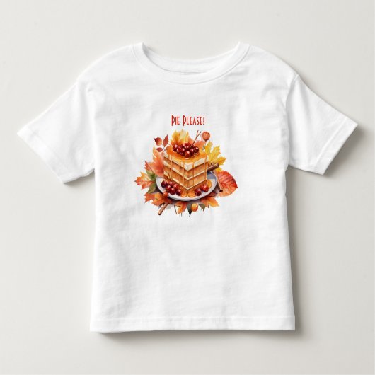 Pie alsjeblieft! – Schattigee Thanksgiving peuter  Kinder Shirts (Voorkant)