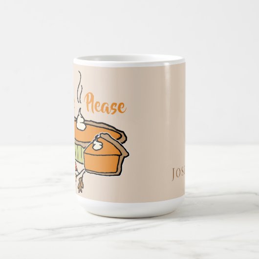 Pie Alsjeblieft Thanksgiving Geëiste Mok Tan Achte (Center)