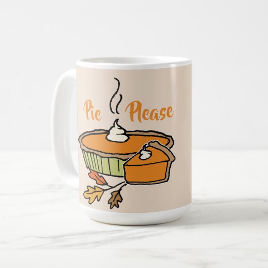 Pie Alsjeblieft Thanksgiving Geëiste Mok Tan Achte (Voorkant links)