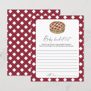 Pie baby shower - Baby bucket list spel