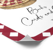 Pie baby shower banner boeken kaarten en geschenke poster (Hoek)