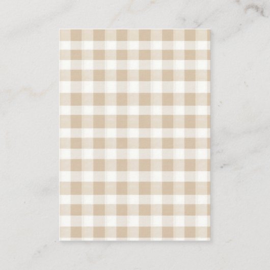 Pie Baby shower Boeken voor Baby Informatiekaartje (Achterkant)