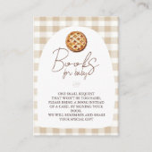 Pie Baby shower Boeken voor Baby Informatiekaartje (Voorkant)
