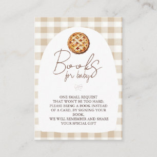 Pie Baby shower Boeken voor Baby Informatiekaartje