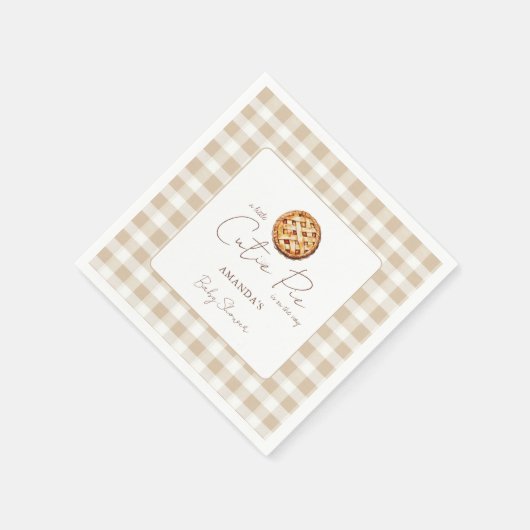 Pie Baby shower geslachtsneutraal Servet (Hoek)