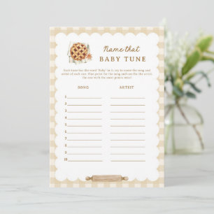 Pie Baby shower Naam dat Baby Tune Game Kaarten