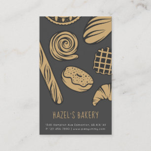 Pie Baker Bread Bakery Moderne Eenvoudige hedendaa Visitekaartje