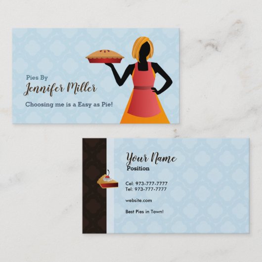 Pie Baker visitekaartjes (Voorkant / Achterkant)