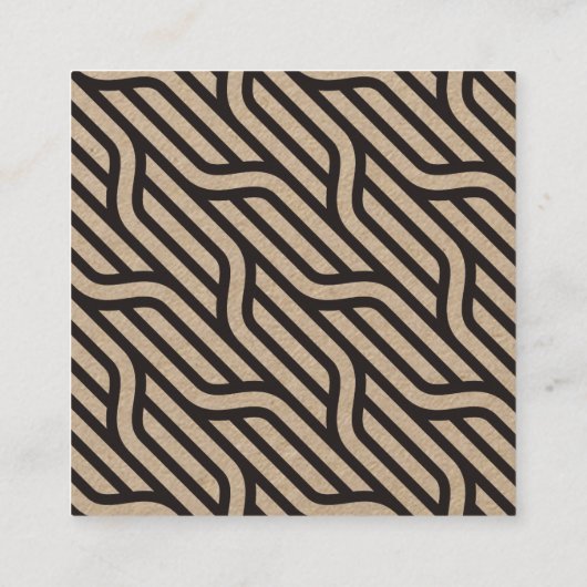 Pie Bakery Business Simple Minimalist Modern Black Vierkante Visitekaartje (Achterkant)