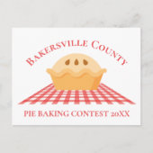 Pie Baking Contest Cute Custom County Festival Briefkaart (Voorkant)