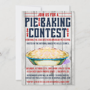 Pie Baking Contest Invitations Kaart