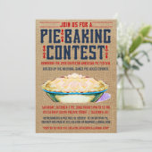 Pie Baking Contest Invitations Kaart (Staand voorkant)