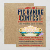 Pie Baking Contest Invitations Kaart (Voorkant / Achterkant)