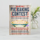 Pie Baking Contest Invitations Kaart (Staand voorkant)