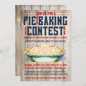 Pie Baking Contest Invitations Kaart (Voorkant / Achterkant)