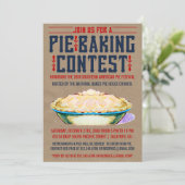 Pie Baking Contest Invitations Kaart (Staand voorkant)