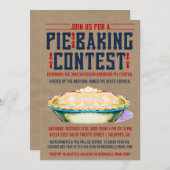 Pie Baking Contest Invitations Kaart (Voorkant / Achterkant)