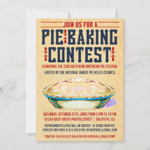Pie Baking Contest Invitations Kaart