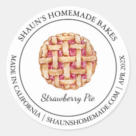 Pie Baking Modern label