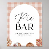 Pie Bar Gingham Cutie Pie Thema Party Poster (Voorkant)
