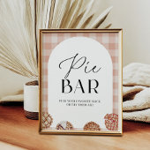 Pie Bar Gingham Cutie Pie Thema Party Poster