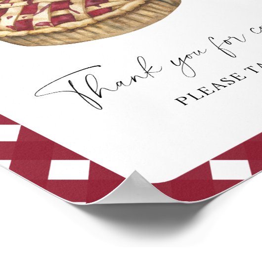 Pie - Bedankt voor het komen Poster (Hoek)