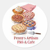 Pie Business or Shoppe Promotional Ronde Sticker (Voorkant)