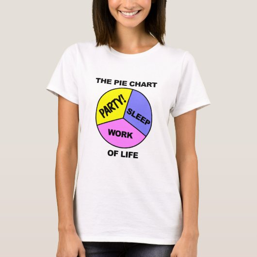 Pie Chart of Life shirt - kies kleur en stijl (Voorkant)