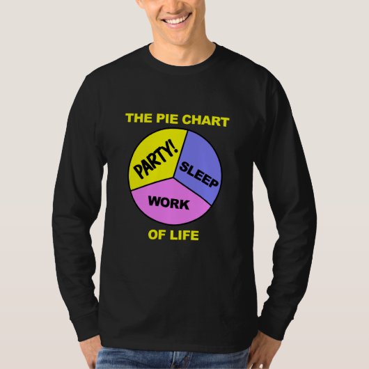 Pie Chart of Life shirt - kies kleur en stijl (Voorkant)