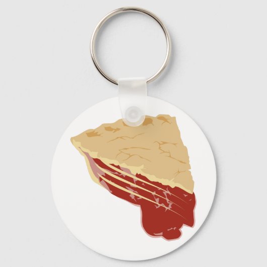 Pie - Cherry / Fruitstuk van Pie Sleutelhanger (Voorkant)