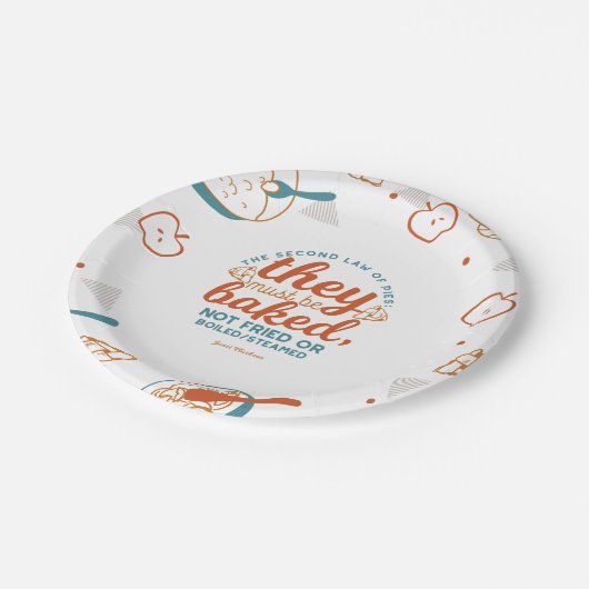 Pie citeert van Janet Clarkson Papieren Bordje (Gekanteld)