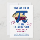 Pie Eating PI DAY Kaart (Voorkant)
