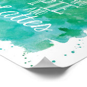 Pie en latten - Blauwgroen/groen Poster (Hoek)