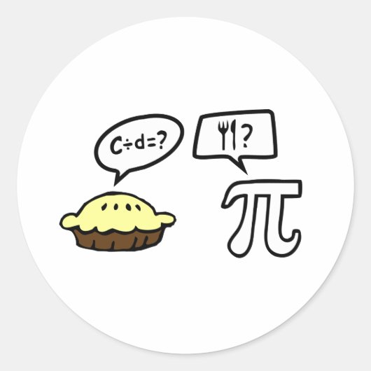Pie en Pi Ronde Sticker (Voorkant)