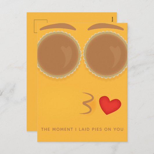 Pie Eyed Kisses Thanksgiving Holiday Briefkaart (Voorkant / Achterkant)
