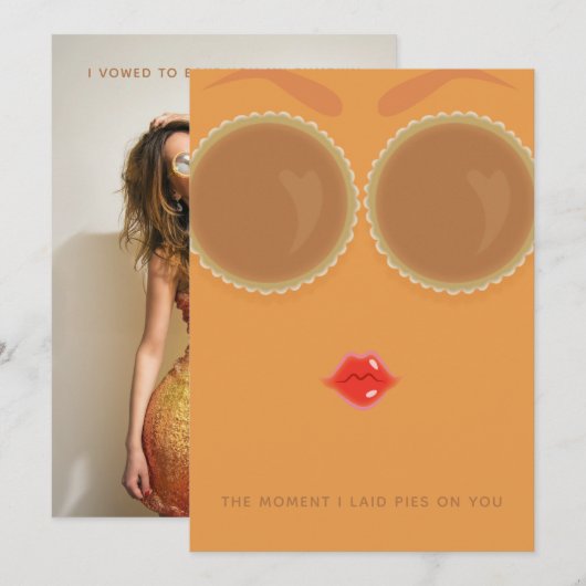 Pie Eyes Photo Thanksgiving Kaart (Voorkant / Achterkant)