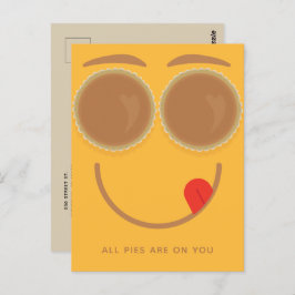 Pie Eyes Thanksgiving Briefkaart