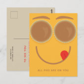 Pie Eyes Thanksgiving Briefkaart (Voorkant / Achterkant)