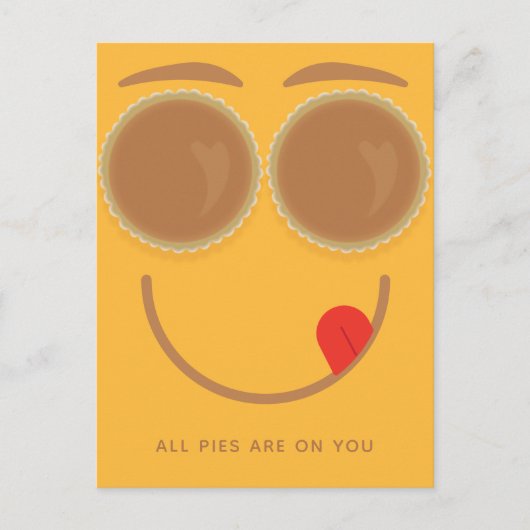 Pie Eyes Thanksgiving Briefkaart (Voorkant)