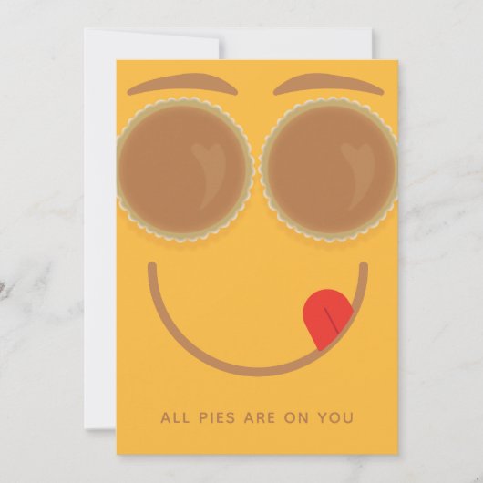 Pie Eyes Thanksgiving Card Kaart (Voorkant)